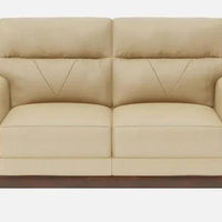 Leather 2 Seater Sofa in Beige Colour