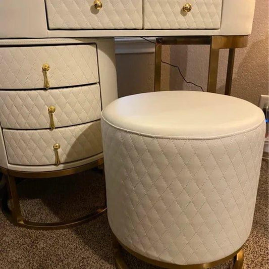 Acodaiuy Vanity Desk | Makeup Vanity Desk White Vanity Table Dressing Table with Drawers Vanity Desk with Mirror & with Lights Makeup Table for Bedroom Bathroom - White