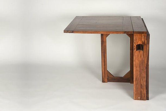 Premium Sheesham Wood Foldable Dining Table – Space-Saving Design for Modern Homes