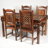Sheesham Wood Ahalya 4-Seater Dining Table and Chairs
