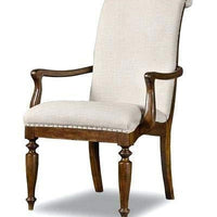 Handmade Pure Sheesham Wooden Chair Armrest Seating Chair Upholstered Back Rest Chair
