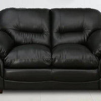 Leatherette 2 Seater Sofa In Black