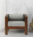 Sheesham Wood 1 Seater Sofa In Provincial Teak Finish