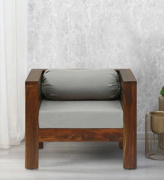 Sheesham Wood 1 Seater Sofa In Provincial Teak Finish