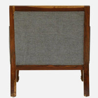 Sheesham Wood 1 Seater Sofa In Grey Colour