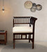 Teak Wood 1 Seater Sofa in Walnut Finish