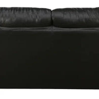 Leatherette 2 Seater Sofa In Black