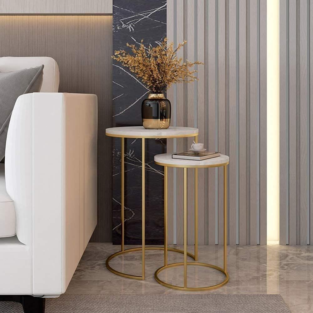 Adroit Elegant Sofa Side Nesting Tables