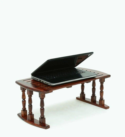 Sheesham Wood Breakfast Table | Laptop Table - Walnut Finish