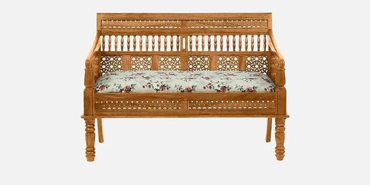 Sheesham Wood 2 Seater Sofa In Scratch Resistant Rustic Teak Finish