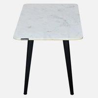 Marble Coffee Table in White Finish