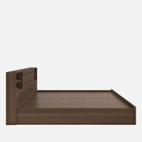 King Size Bed in Brown Finish with Box Storage