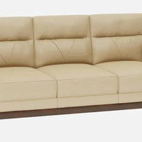 Leather 3 Seater Sofa in Beige Colour