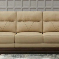 Leather 3 Seater Sofa in Beige Colour