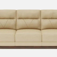 Leather 3 Seater Sofa in Beige Colour