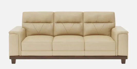 Leather 3 Seater Sofa in Beige Colour