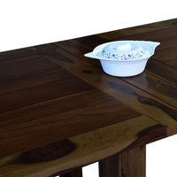 Sheesham Wood foldable dining table in walnut finish