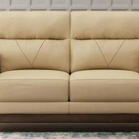 Leather 2 Seater Sofa in Beige Colour