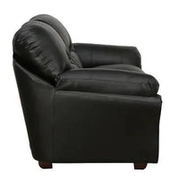 Leatherette 2 Seater Sofa In Black