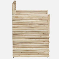 Eucalyptus Wood 1 Seater Sofa In Natural Finish