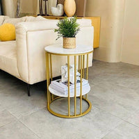 Lynton Two-Tier Sofa Side Table for Living Room