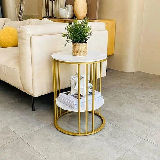 Lynton Two-Tier Sofa Side Table for Living Room