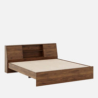 Denz King Size Bed In Columbian Walnut Colour