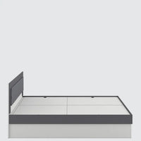 Honaya King Size Bed in Frosty White Finish with Box Storage
