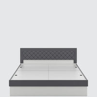 Honaya King Size Bed in Frosty White Finish with Box Storage