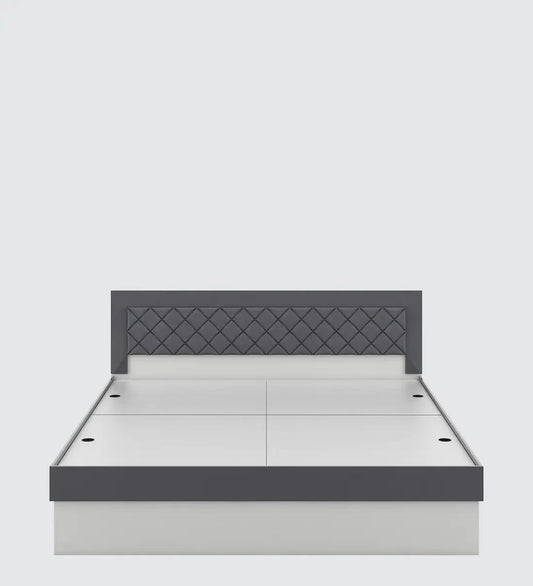 Honaya King Size Bed in Frosty White Finish with Box Storage