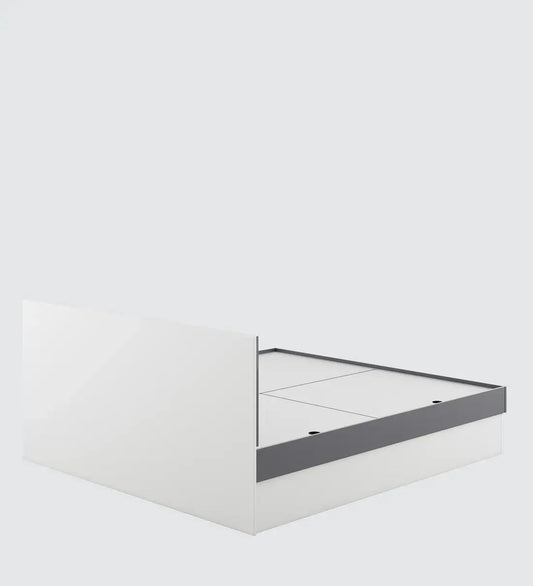 Honaya King Size Bed in Frosty White Finish with Box Storage