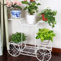 6-Tier Cart Planter Stand | Outdoor Flower Rack
