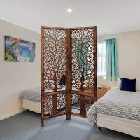 wooden  Handcrafted 2 Panel Brown Wooden Room Partition/Divider