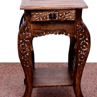 Wooden Hand Carved Side Table