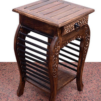 Wooden Hand Carved Side Table