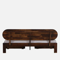 Sheesham Wood King Size Bed With Drawer Storage In Scratch Resistant Teak Finish