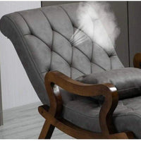 Wooden Rocking Chair with Footrest
