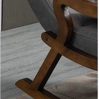 Wooden Rocking Chair with Footrest