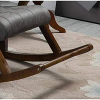 Wooden Rocking Chair with Footrest