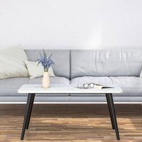 Marble Coffee Table in White Finish