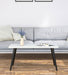 Marble Coffee Table in White Finish