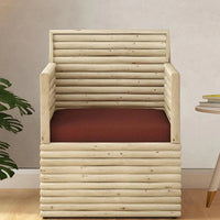 Eucalyptus Wood 1 Seater Sofa In Natural Finish