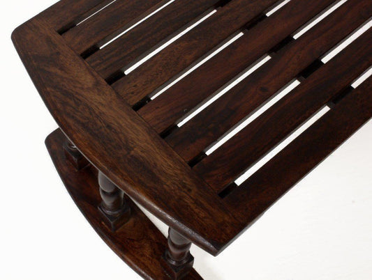 Sheesham Wood Breakfast Table | Laptop Table - Walnut Finish