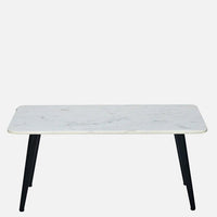 Marble Coffee Table in White Finish