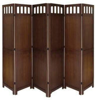 5 panel Wooden Partition | Long Room dividers | Wooden Room Separators for Living Area