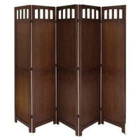 5 panel Wooden Partition | Long Room dividers | Wooden Room Separators for Living Area